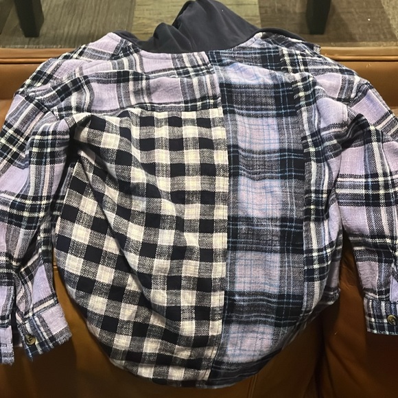 Justice XS 5/6 Flannel Girls hoodie. - Picture 6 of 6